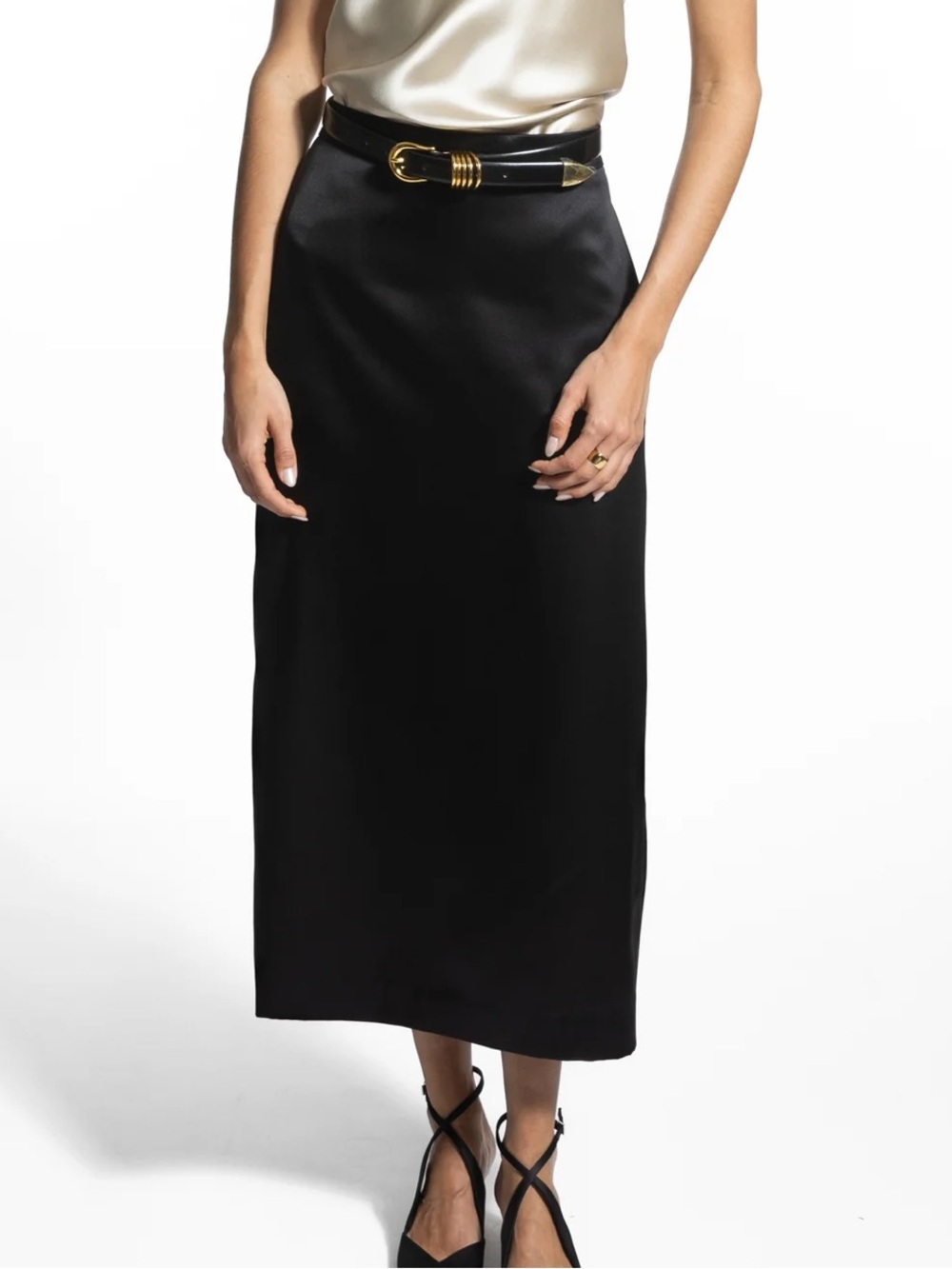 Heirlome | Lexi Silk Skirt in Black